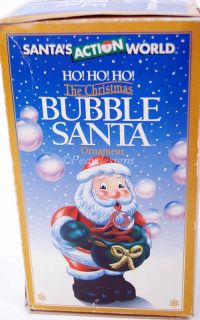 Kurt Adler Christmas Bubble Blowing Santa Ornament + Box Vintage 95